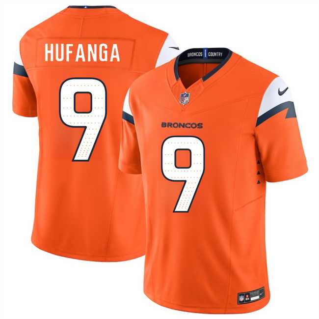 Men & Women & Youth Denver Broncos #9 Talanoa Hufanga Orange 2025 F.U.S.E. Vapor Limited Stitched Jersey